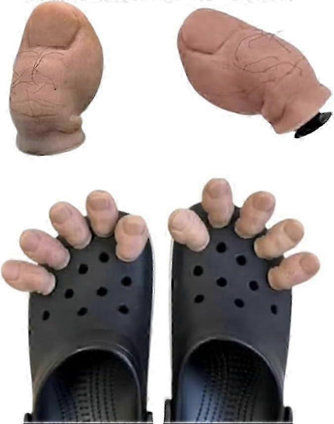 빌리의 엄지 발가락 악어 매력 머리카락 3D 재미 있은 발가락 신발 매력 DIY 개인화 된 신발 장식 여성 남성 어린이