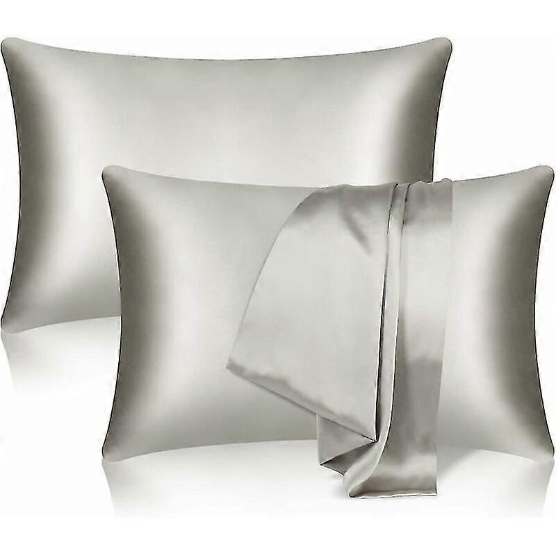 2 Pack 100% Pure Mulberry Silk Pillowcase for Hair and Skin, Double Sided, Soft and Smooth with