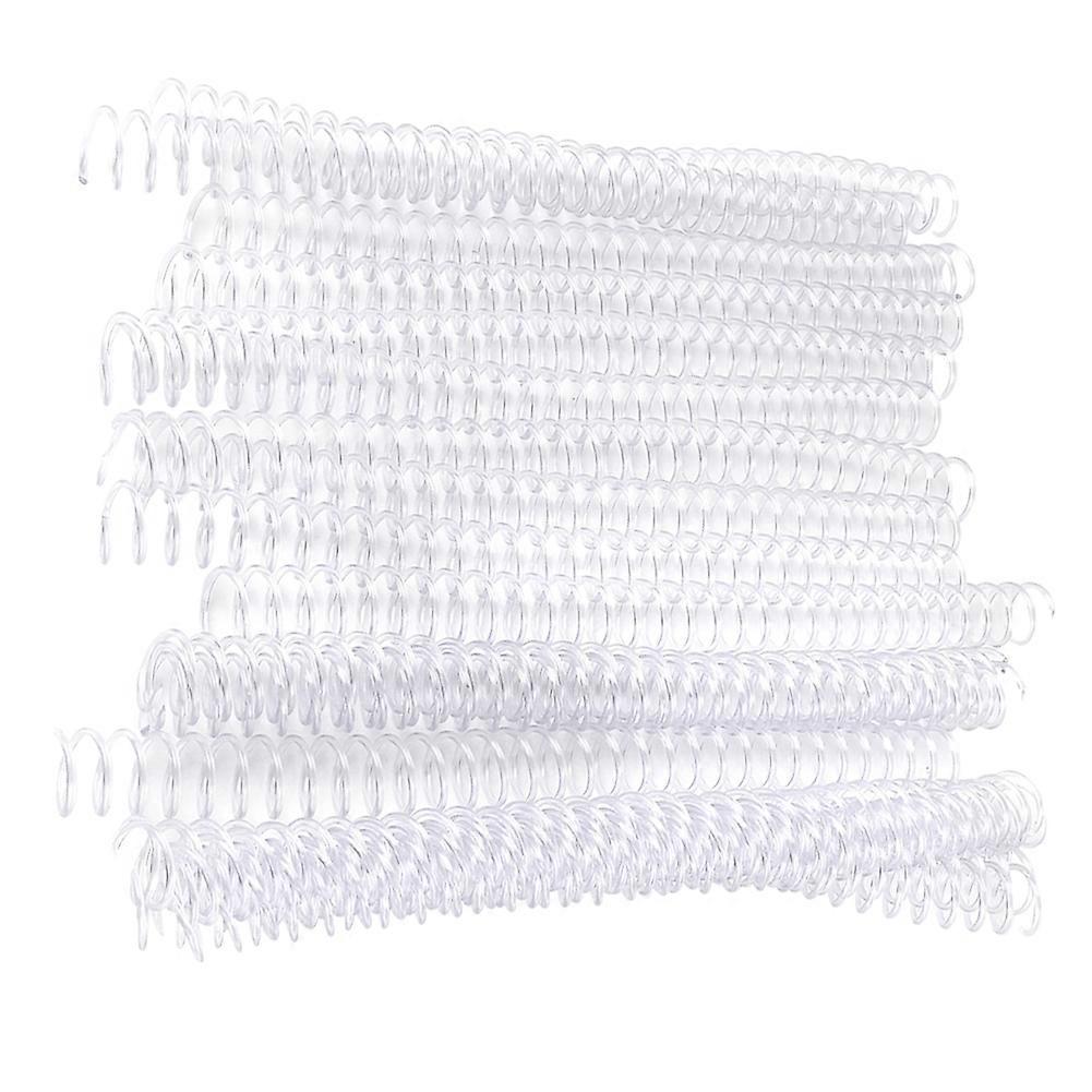 20Pcs 30-Hole Plastic Binding Rings, Spiral, Transparent for A4 Paper
