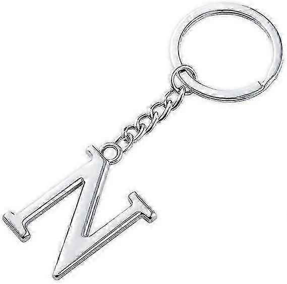 Keychain Initial Letter Key Chain Silver for Men Women Personalized Alphabet Monogram Keychain for Car Keys