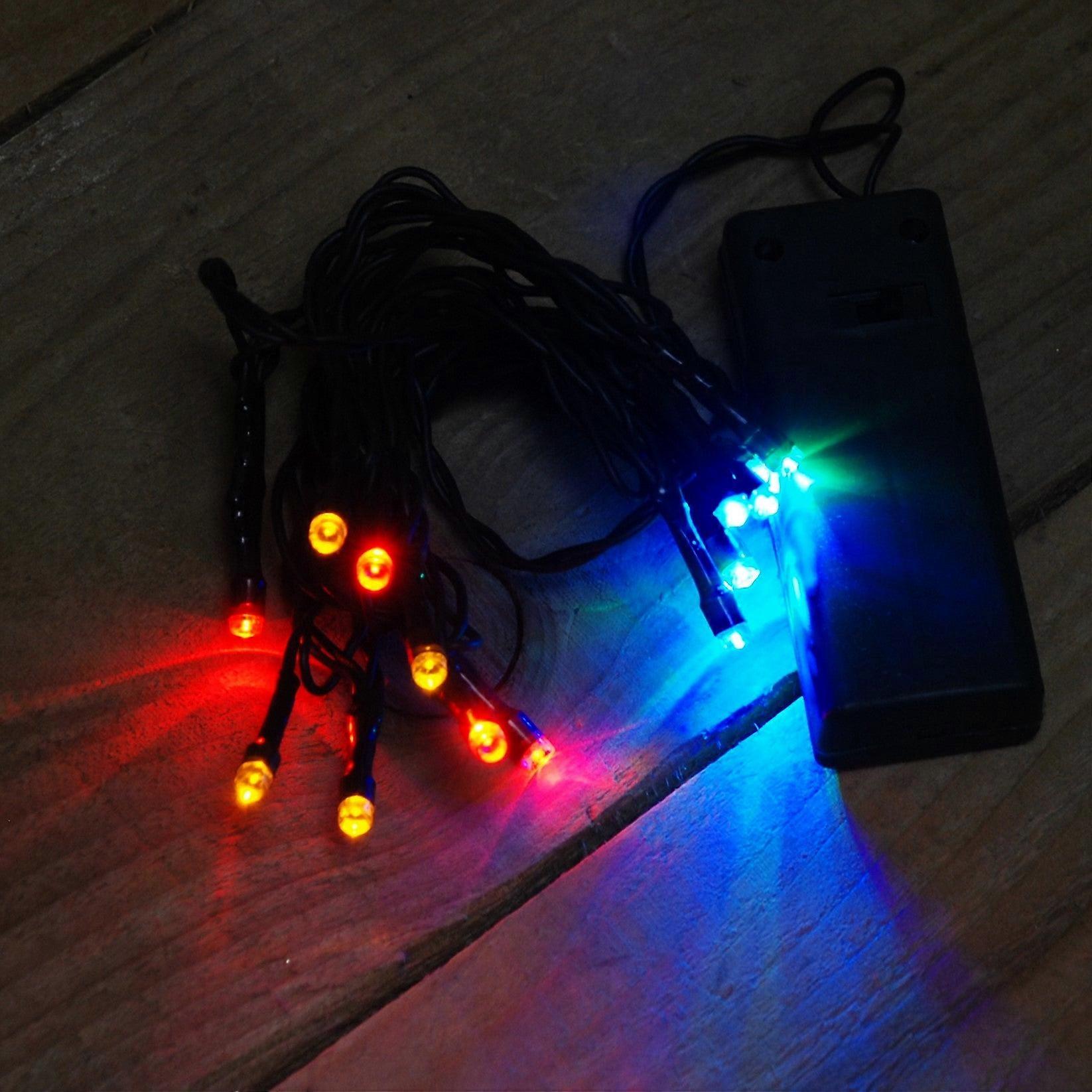 15 Super Bright Battery Operated Led Lights - Rainbow