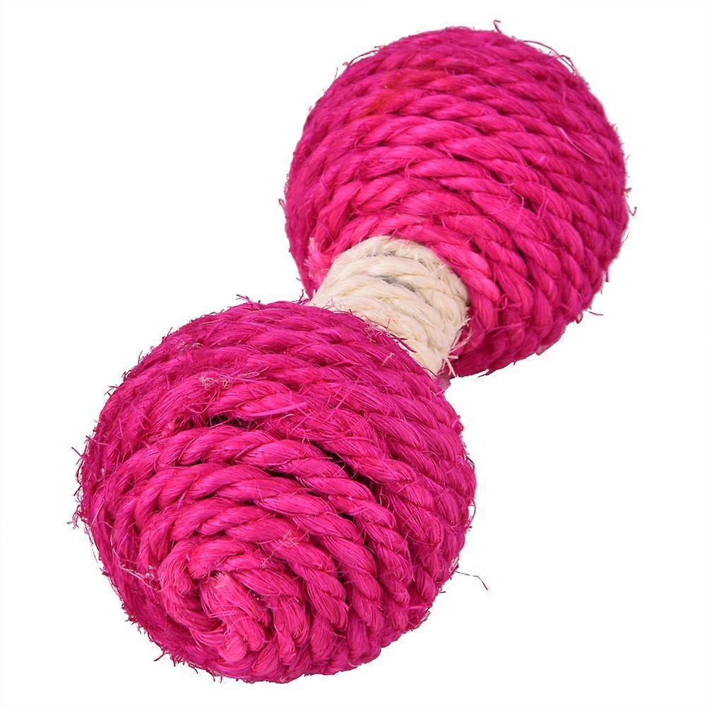 Red Cat Sisal Dumbbell Scratching and Chewing Toy