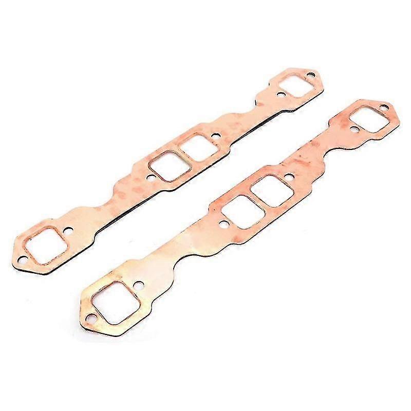 2Pcs Copper Header Exhaust Gasket Seal for SB Engines 283-400, Durable High Temp Seal