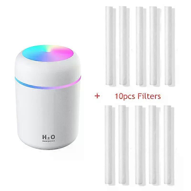 300Ml Color Cup Usb Air Humidifier For Home Ultrasonic Car Mist Maker With Colorful Lights Mini Office Desktop Air Purifier