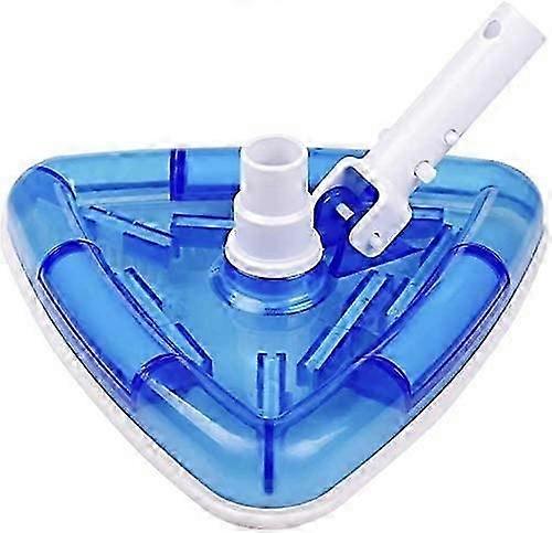 Transparent Triangular Blue Vacuum Head with Swivel and Brush for Pools,Spa