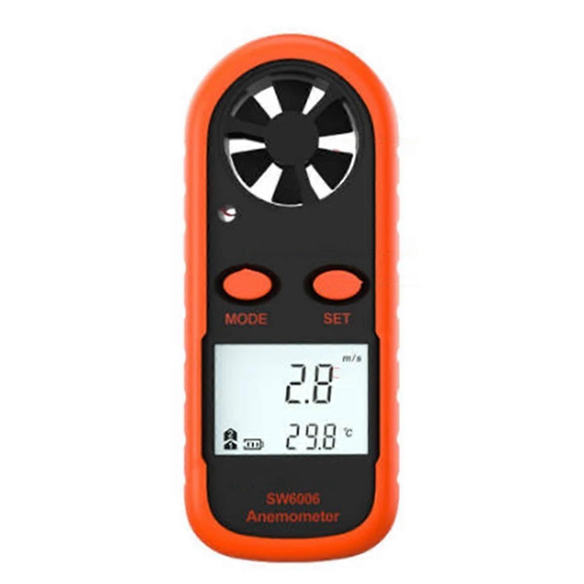 Anemometer Handheld, Light Weight Digital Wind Speed Meter Vane Anemometer Wind Power Temperature Humidity Measurement