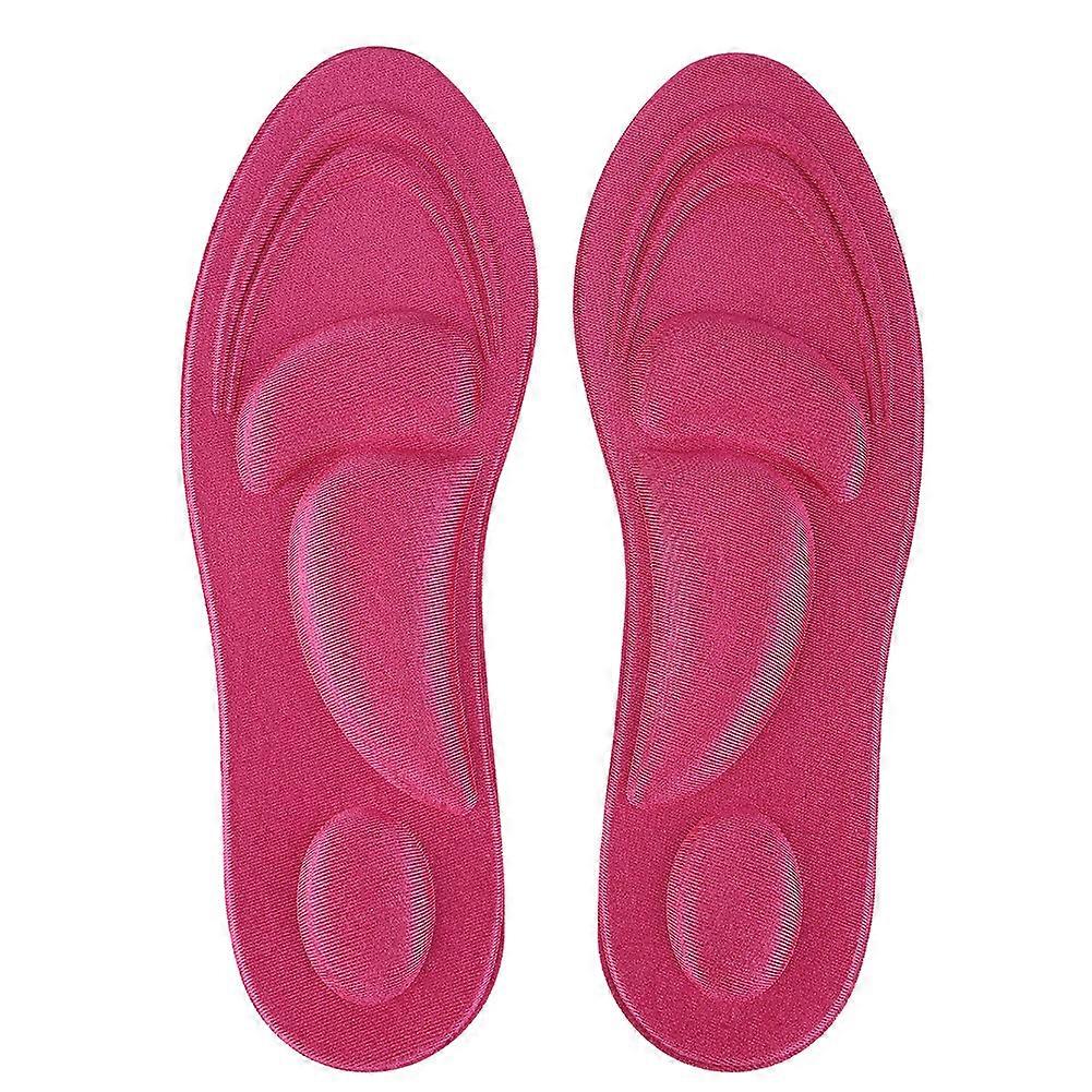 Orthopedic Insoles for Flat Feet, Arch Support, Memory Foam Insole, Comfortable Shoe Pad, Rose Red, for Women