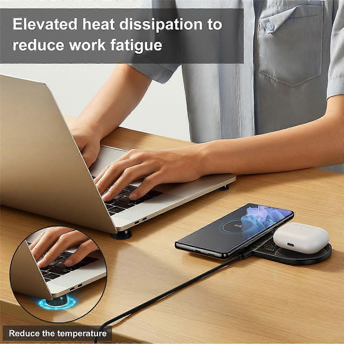 2 Pcs Laptop Notebook Black Antiskid Cool Ball Cooler Stand Pad