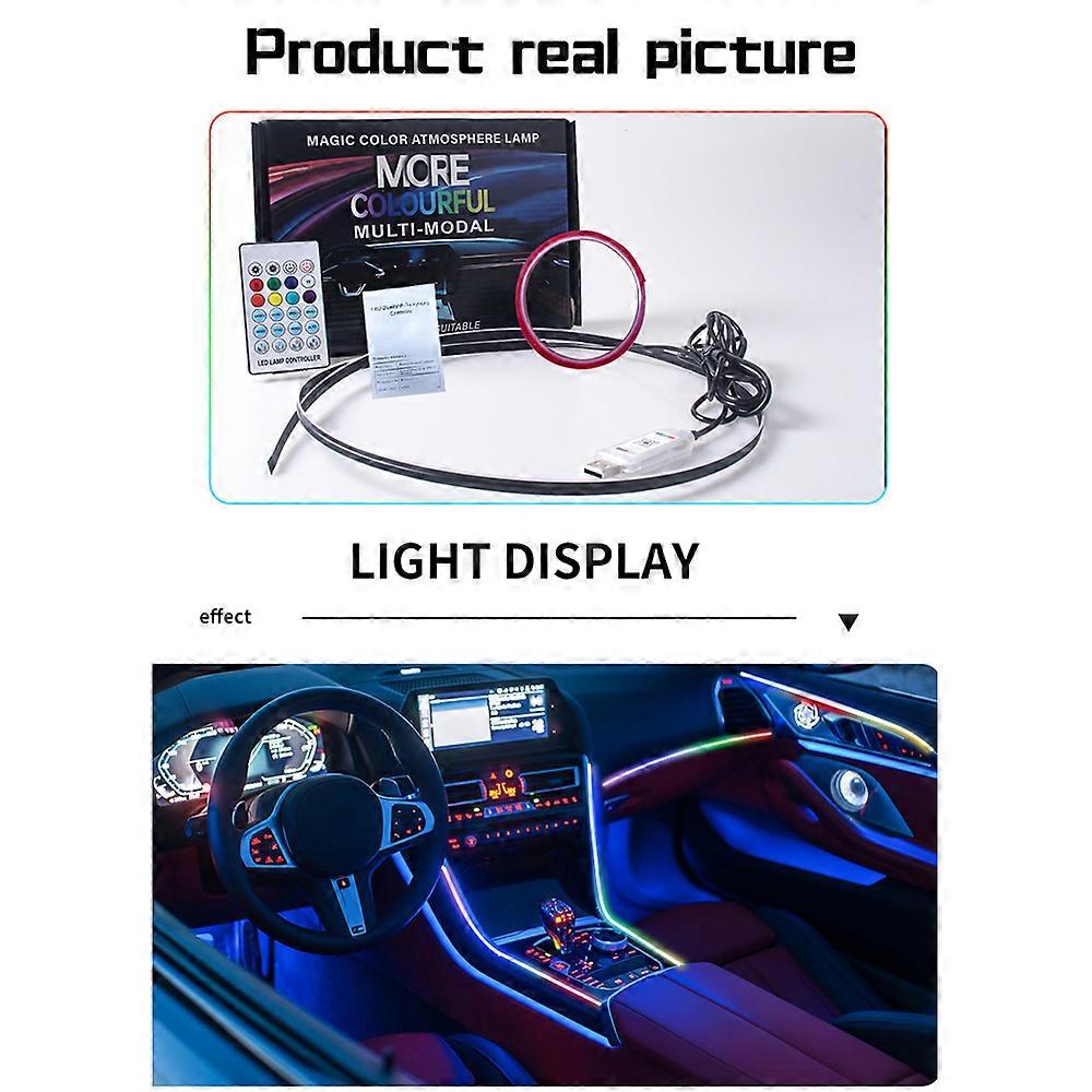 Interior car lights with APP control USB powered 210 light modes