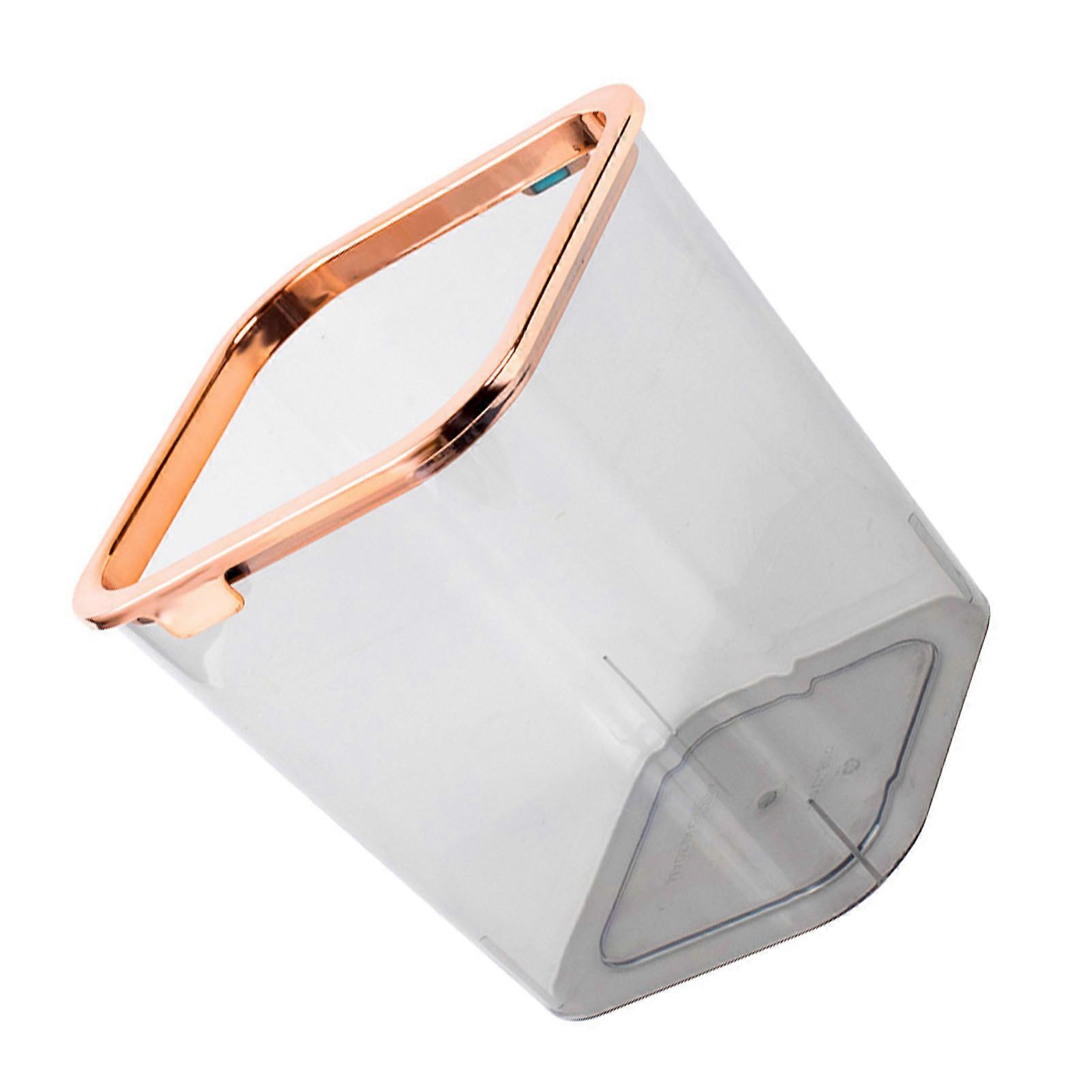 Desktop Garbage Can Transparent Look Mini Countertop Trash Can for Home Kitchen Office 