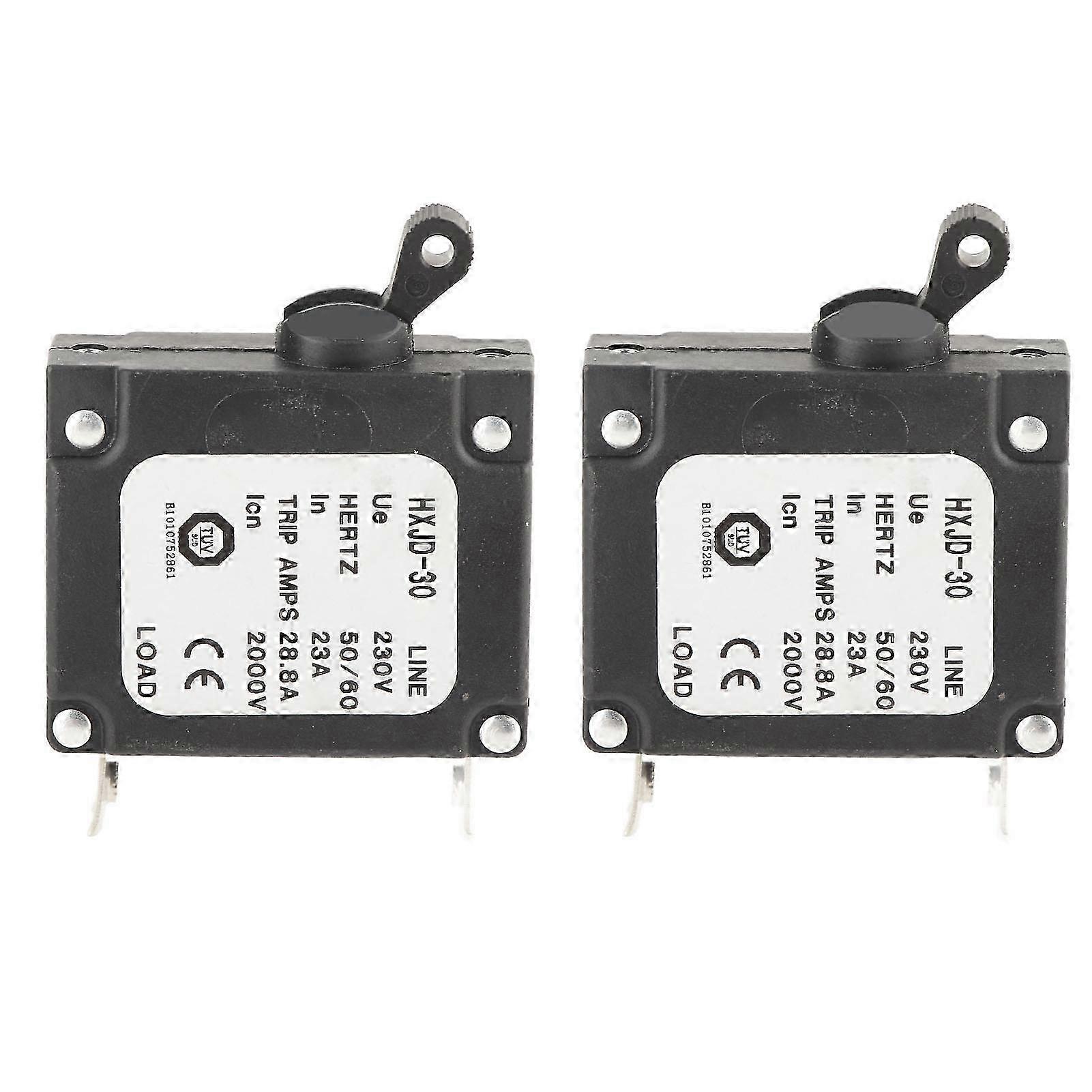 2pcs 23A Circuit Breaker Safety Professional Petrol Generators Circuit Breaker with Switch for Petrol Generators 230V NO.0231 Edition