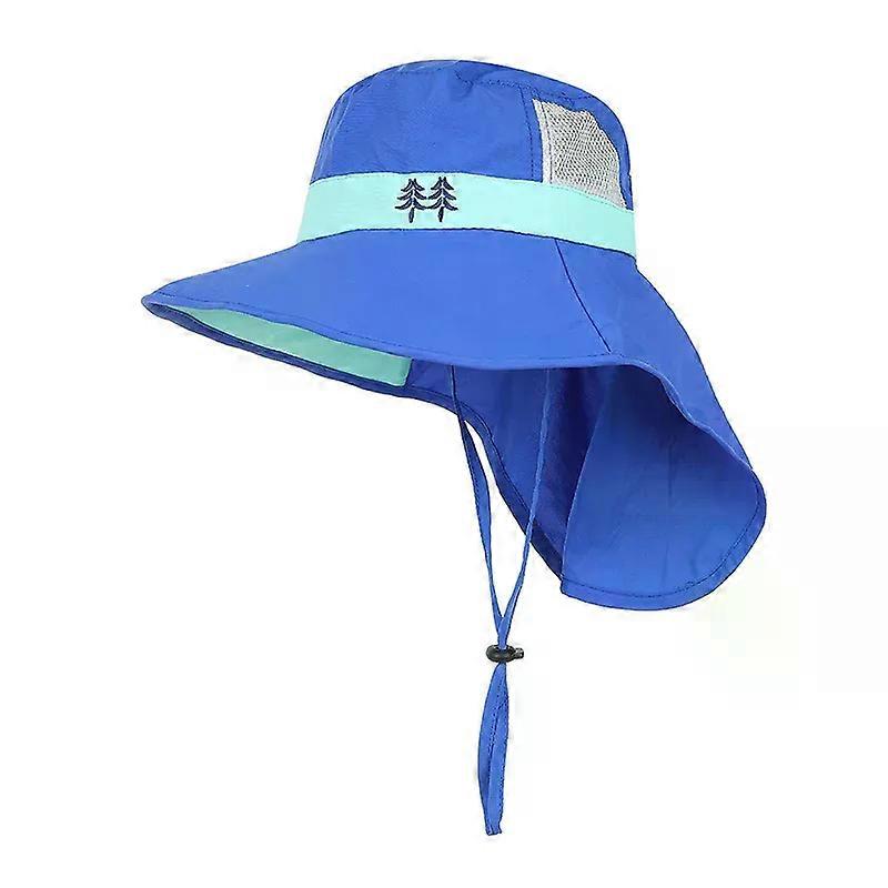 Sun man hat with Neck Flap for Youth Boys and Girls, Beach Caps for Kids, Safari Visor, UPF 50 +, 54-58cm, Summer, 8-15 Years Old
