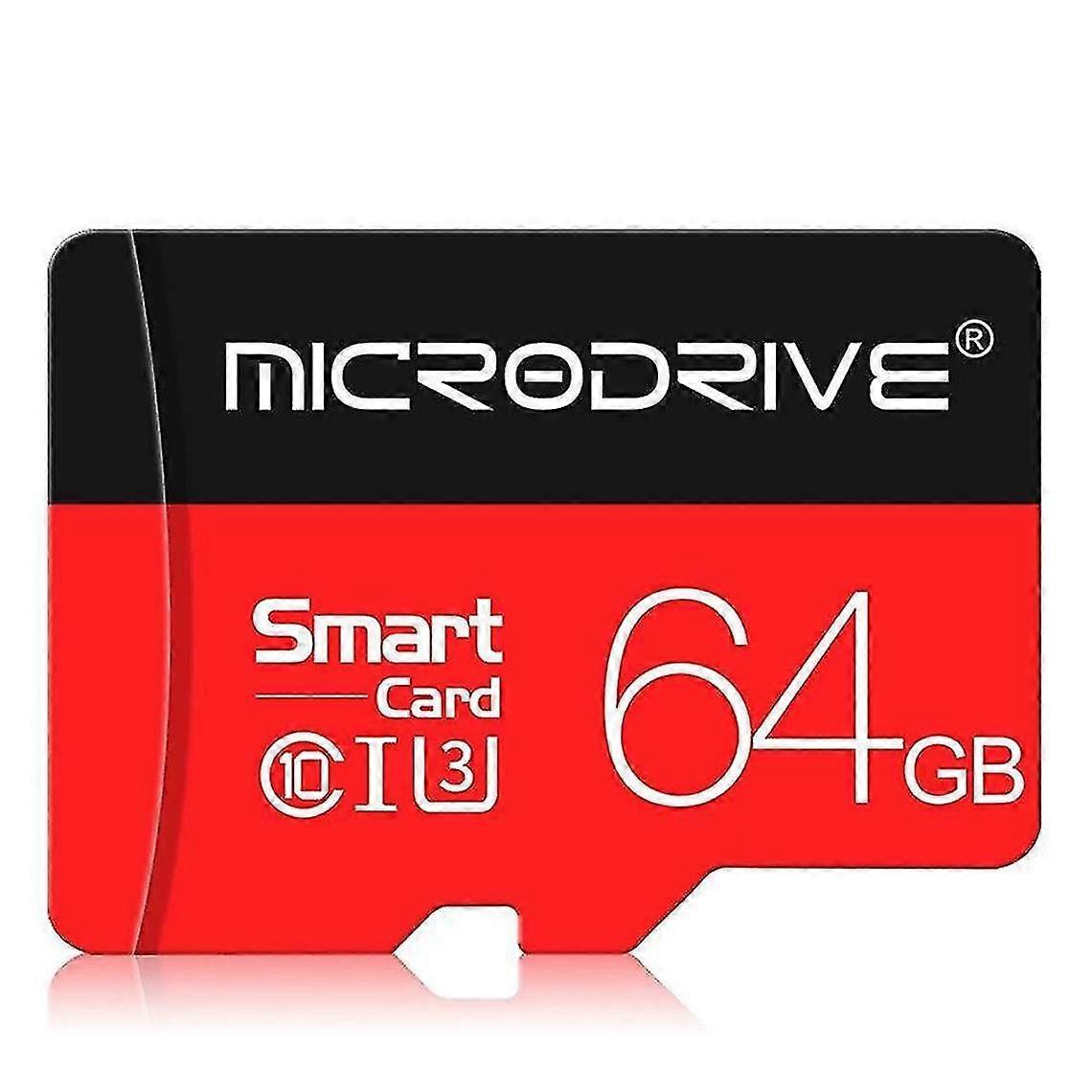 Class 10 Red Micro SD Card 64GB MicroSD SD USB Flash Memory Card for smartphone