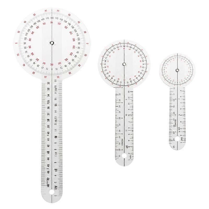 Compact Physio Goniometer Angle Protractor Inch Ruler Joint Bend Measurement