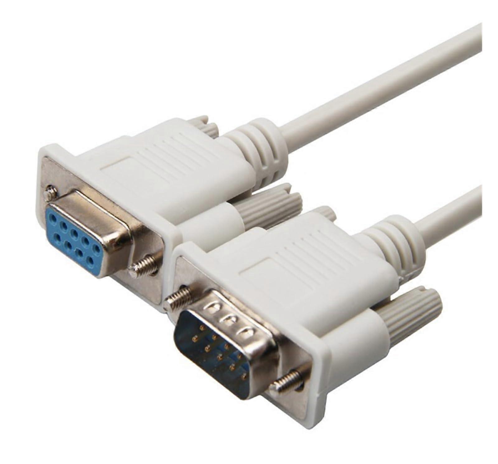 RS232 Extension Cable 9 Pin DB9 Serial Male to Female 1.5M Connector for Data Transfer and Communication