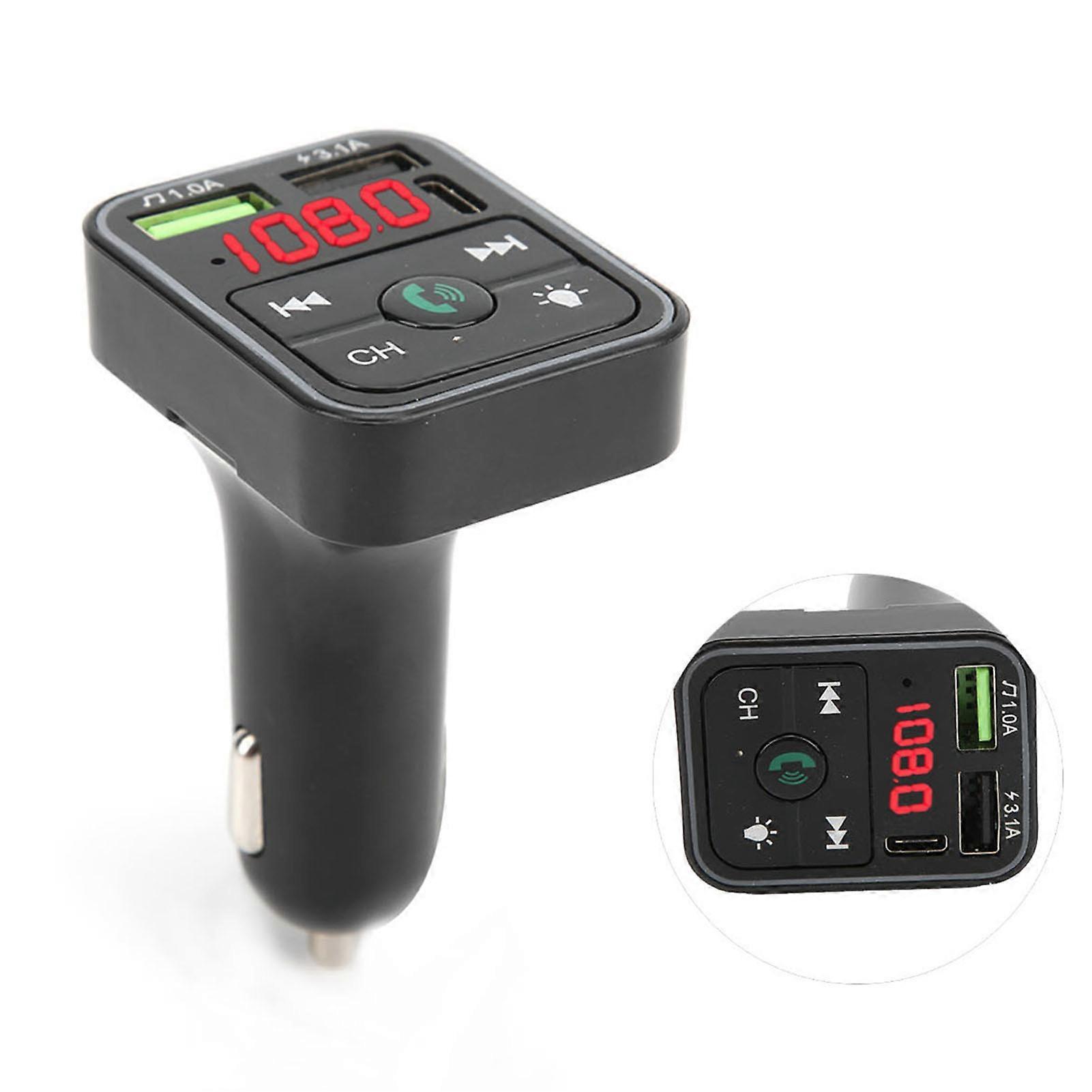12V/24V Bluetooth 5.0 FM Transmitter MP3 Player with Colorful Light