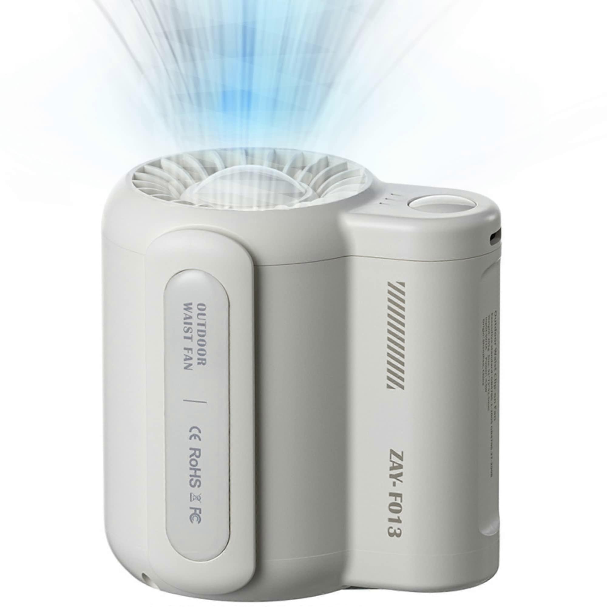 Mini Waist Fan Wearable Clip-On Portable USB Charging 3-Speed Airflow