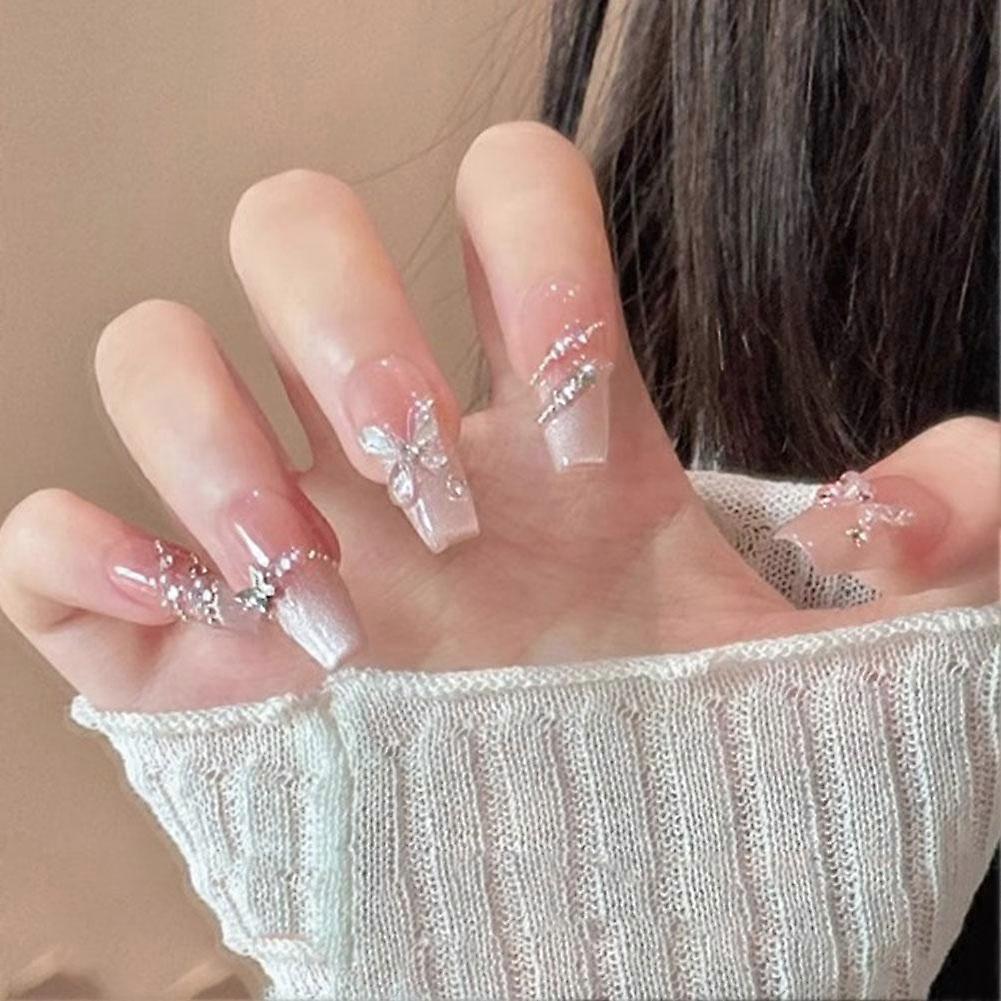 Handmade Butterfly Wearable Nail Finished Product Reusable Nail Patch Women