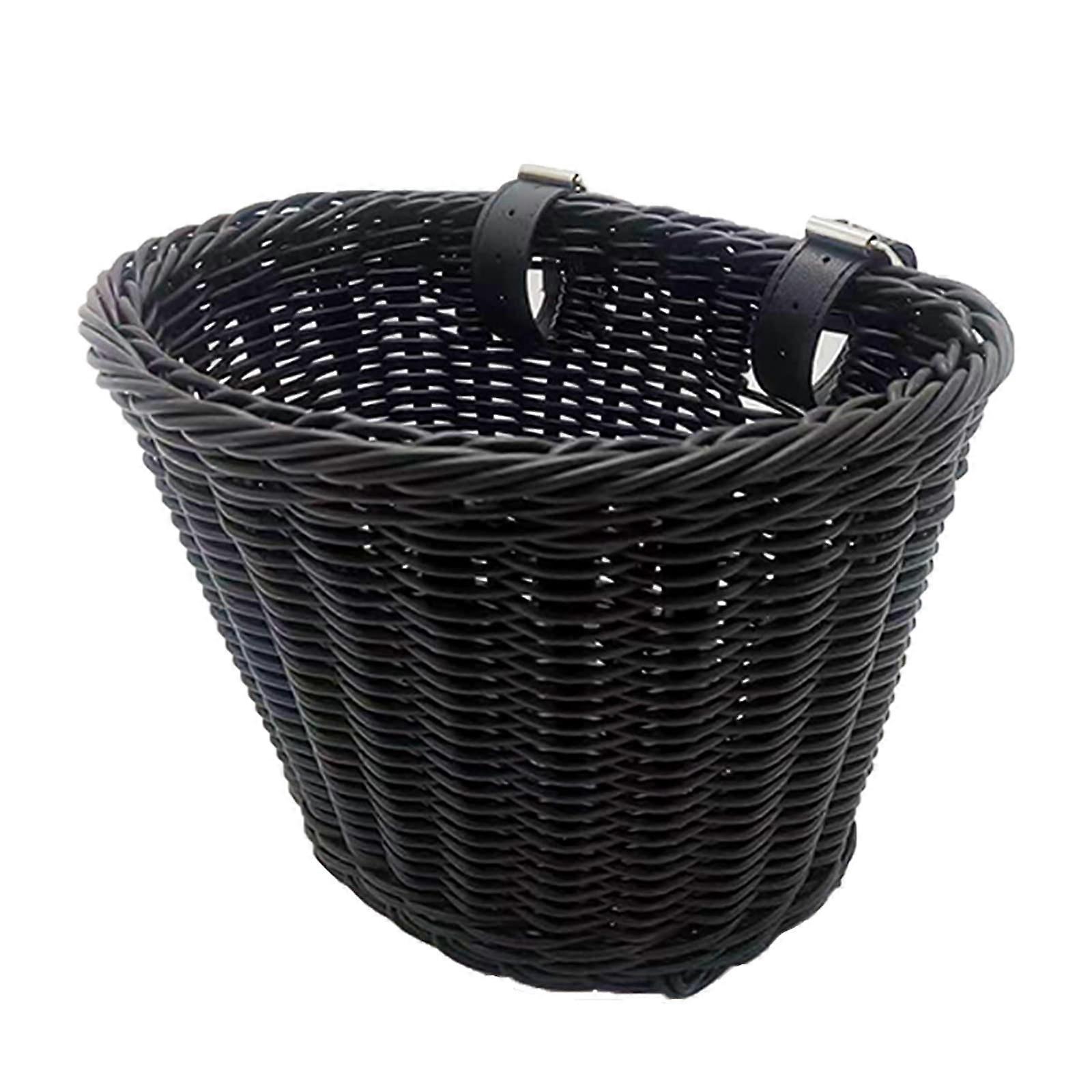 Front Sleeve Bicycle Basket, Rattan Bicycle Basket Tiny Triple Bicycle Baskets, Small Scooter Decoration