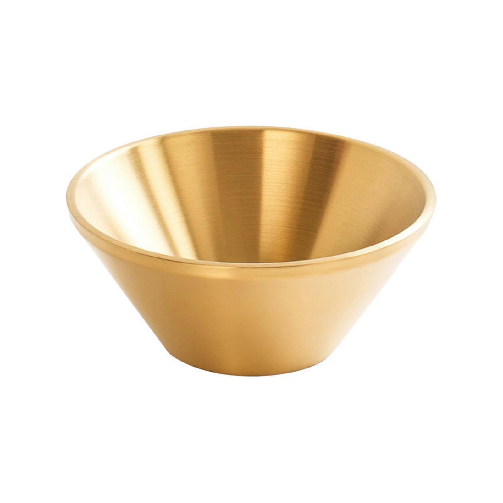 Stainless Steels Dessert Bowls Dessert Cups Double Wall Insulated Metal Soup Bowl Kitchen Serving Bowl Easy to Use silver 20cm UBG