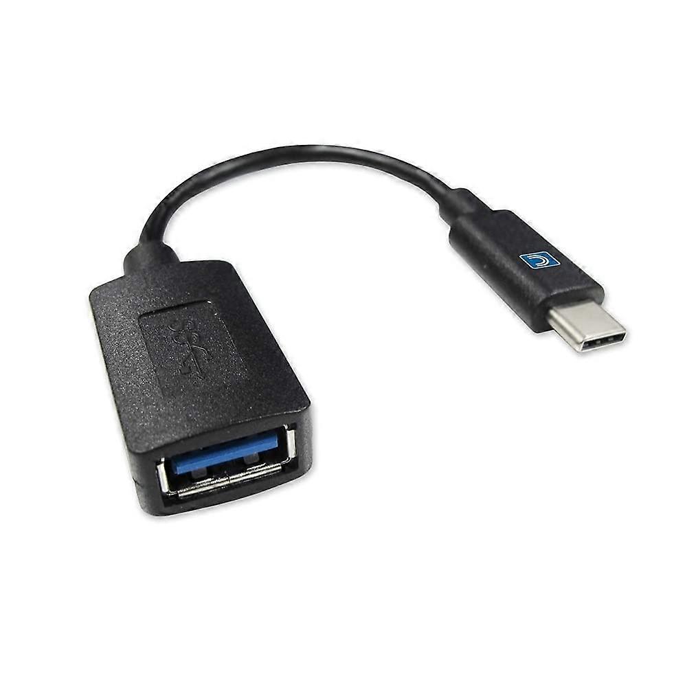 USBC Adapter, 4-Inch, 24-Pin USB-C (M) To 9-Pin USB Type-A (F), Black, Model USB3C-USB3AF-4IN