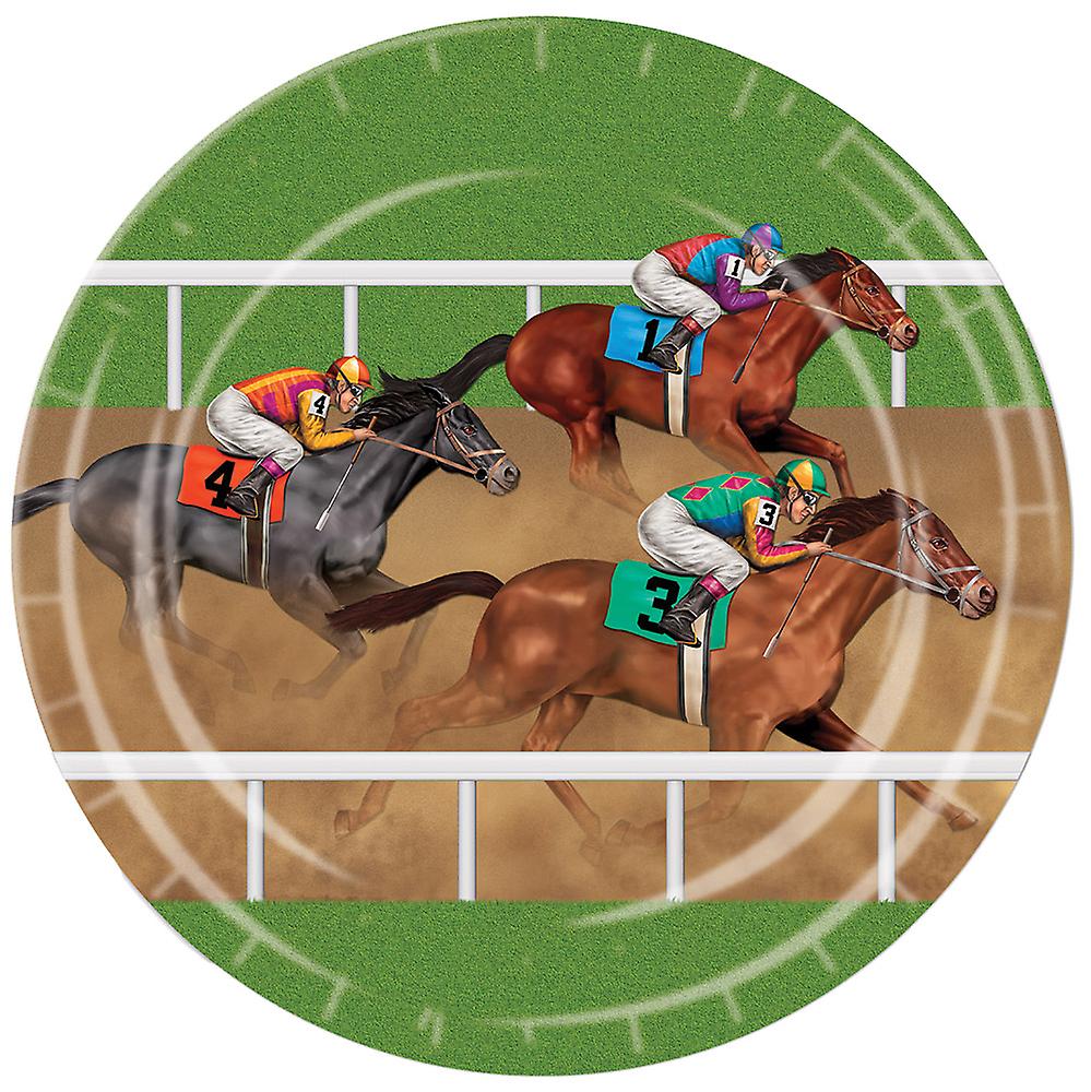 Horse Racing Plates 9In - Pack Of 8