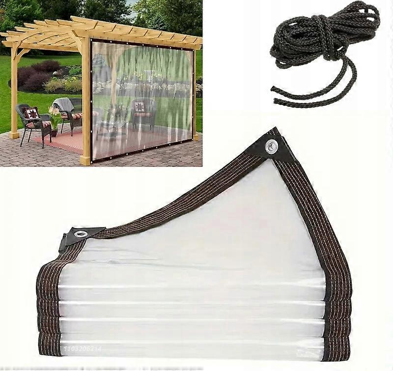 Terassi Puutarha Pressu Vedenpitävä Läpinäkyvä Pressukalvopeite 2x3m