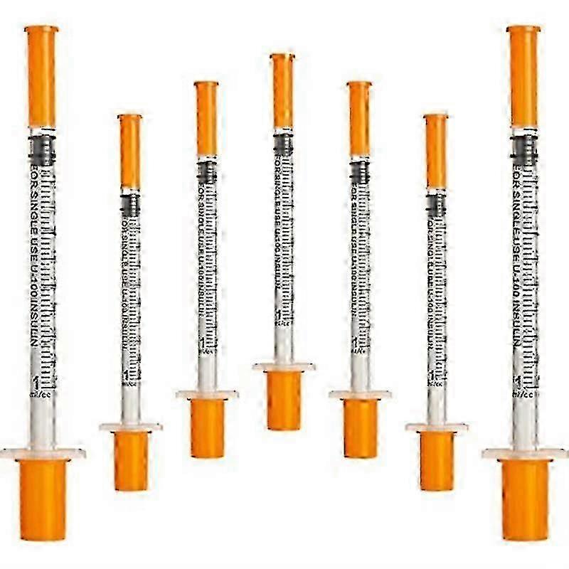 50 Pack 1ml Syringes With 30G Needles 8mm Length Individually Sealed Lab Supplies For Precise Measurements
