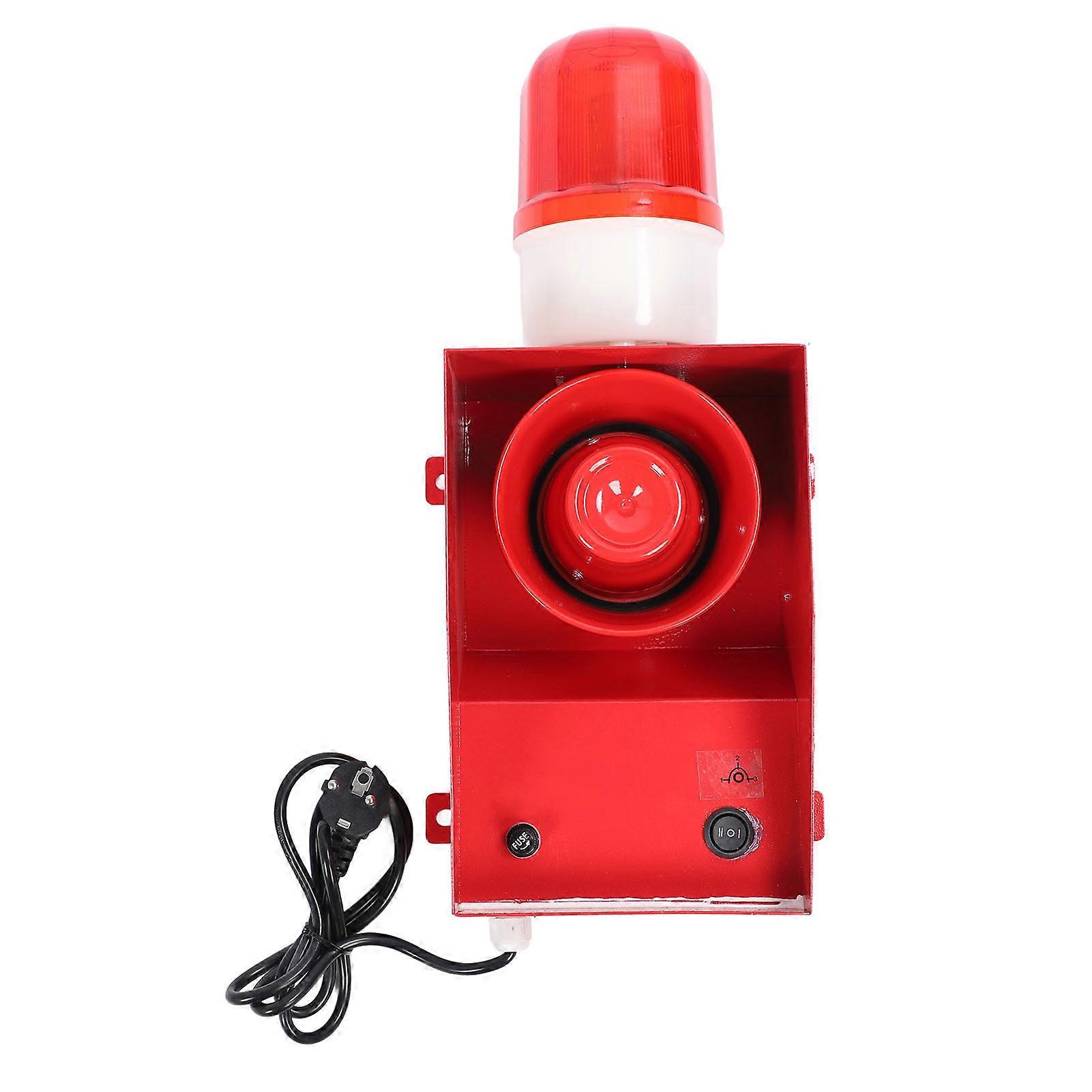 Industrial Siren Strobe Light 120DB Clear Loud Horn Adjustable Modes Water Proof Warning Siren Light