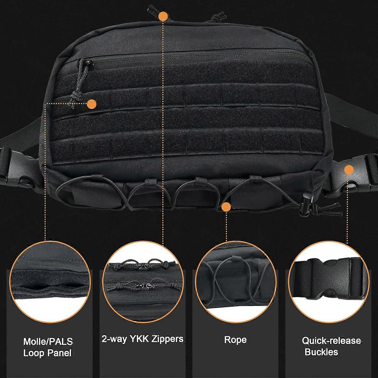 thumbnail image 2 of Baofeng Double Radio Shoulder Holster Chest Harness Holder Vest Rig For Two Way Radio Rescue 2 of 10