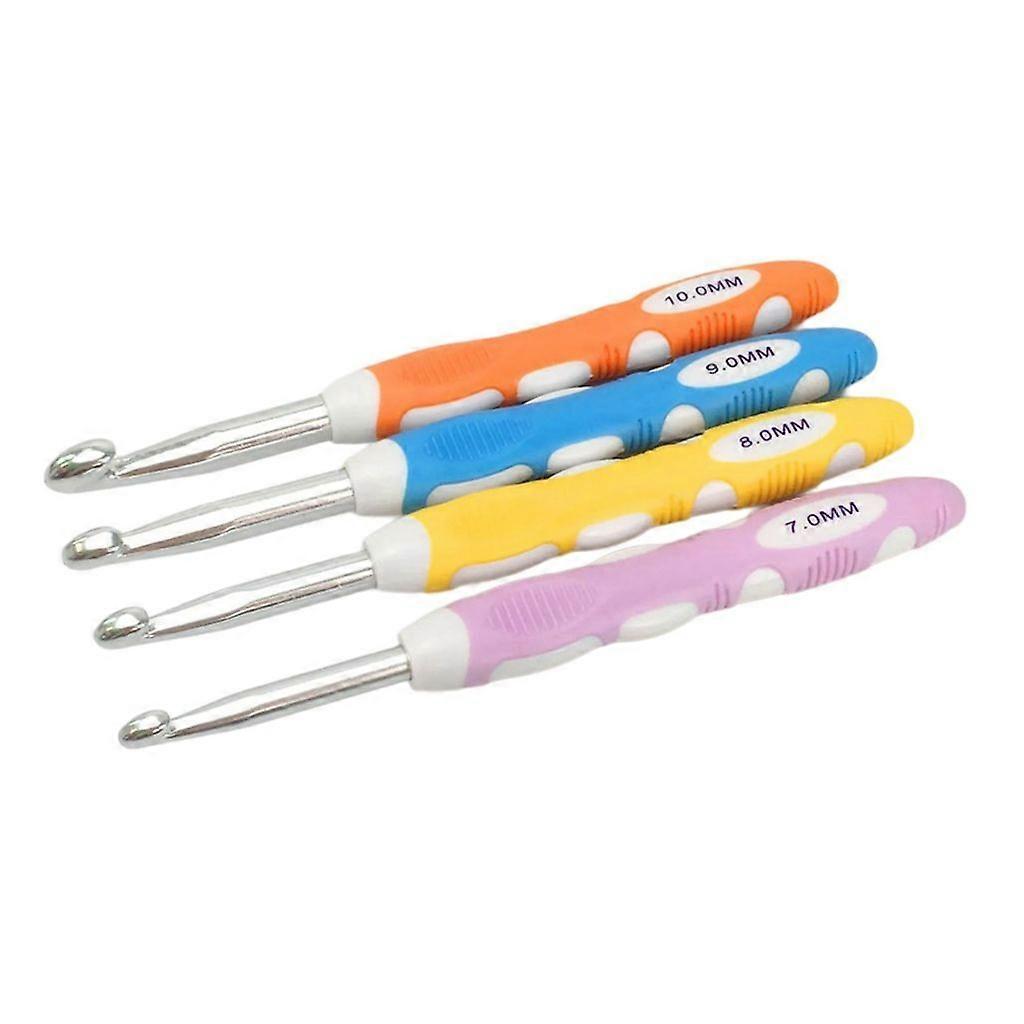 4Pcs Beginner Crochet Hook 7.0mm-10mm Ergonomic Crochet Needle for Beginner