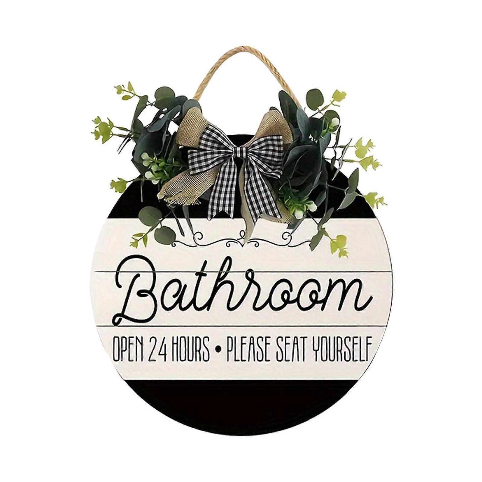 ようこそハンギングサインバスルームと弓の正面玄関のサイン新築祝いの贈り物