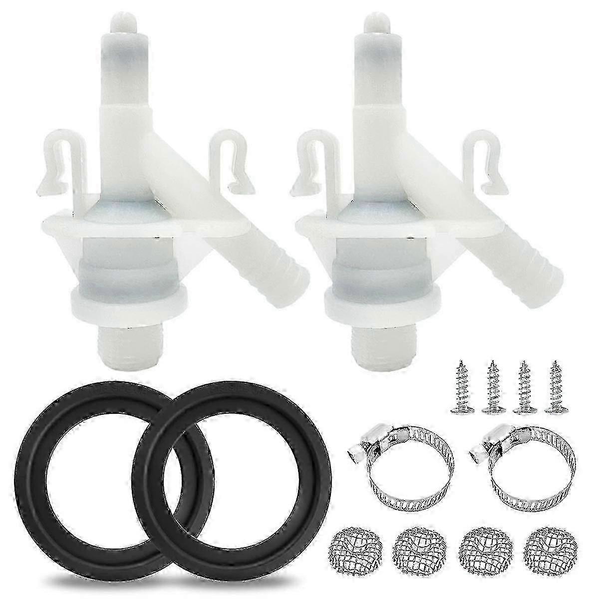 2pack 385311641 Water Valve Kit For Sealand/ Toilets Series 300,310,320,321, With 2 Pcs Toilet Flush Ball Seal