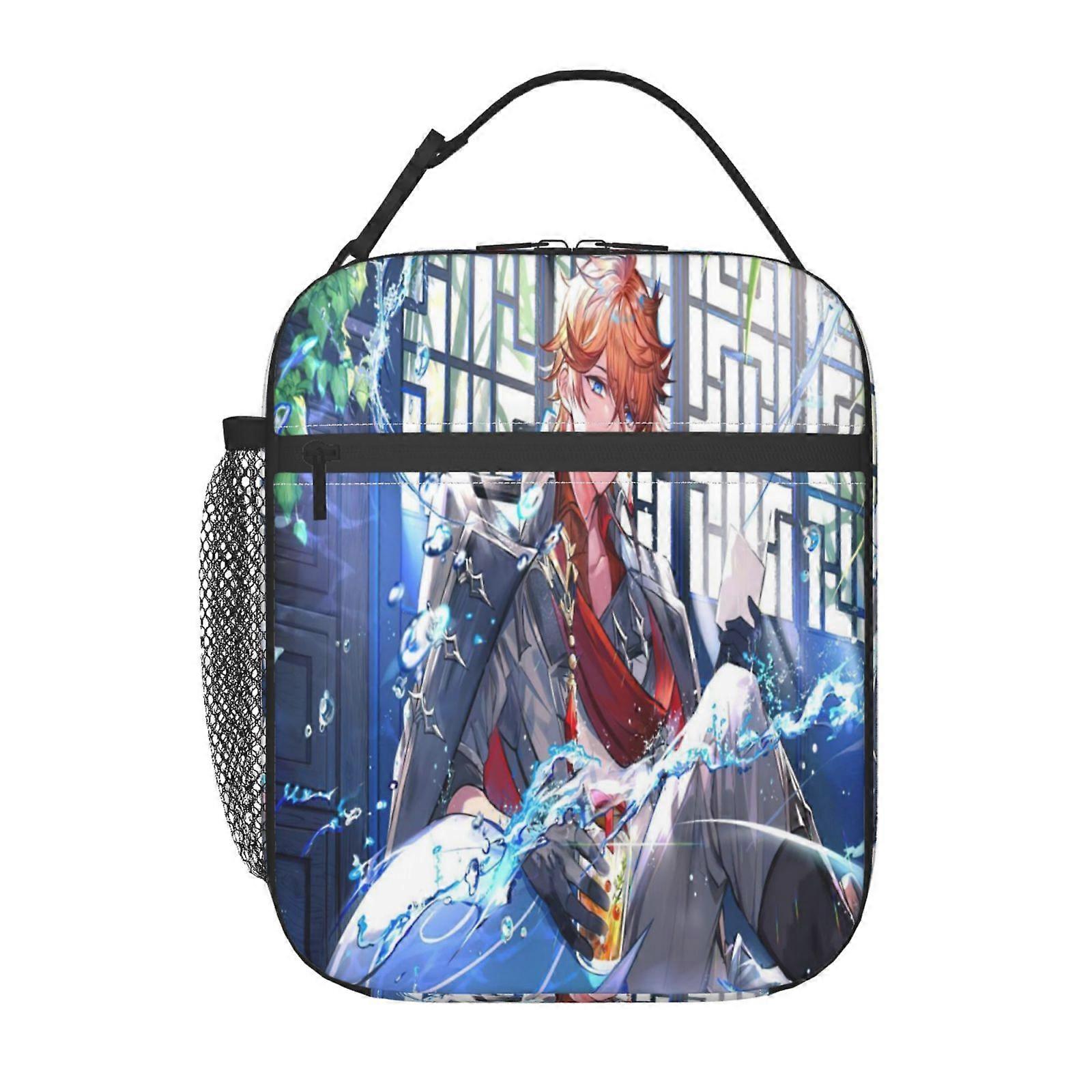 t217 GENSHIN IMPACT Lunch Bag with Built-in Cutting Board, Innovative All-in-One Design for Outdoor Enthusiasts c217