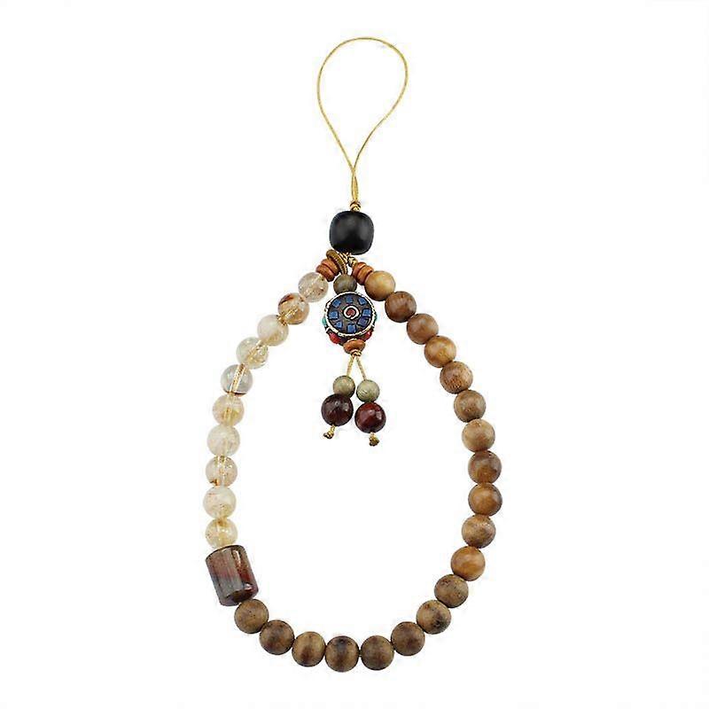 Chinese Inspired Crystal Phone Wrist Strap Anti-Drop Lanyard Mobile Phone Beaded Charm Cute Phone Lanyard Keychain For Keys Wallet