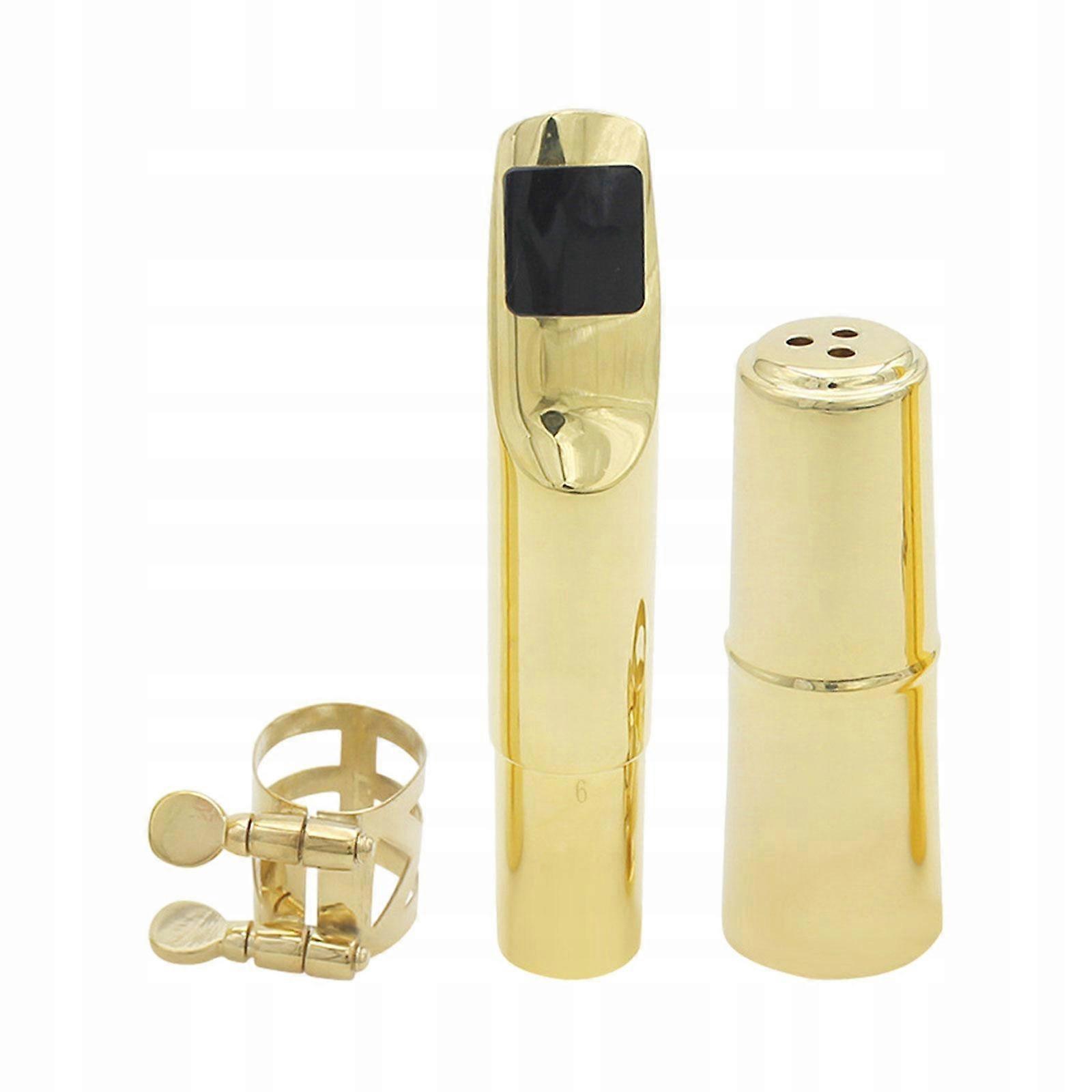 Alto Saxophone Mouthpiece, Clear, Reusable, With Ligature And Cap For 6c