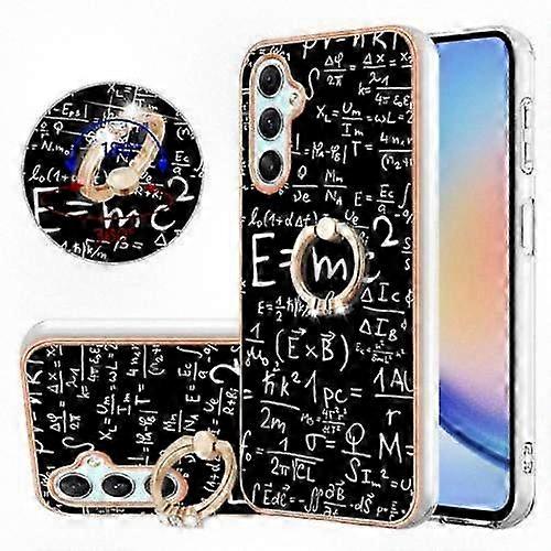 Electroplating Dual-side IMD Mobile Phone Case with Ring Holder for Certain Brand Galaxy A24 / A25 5G