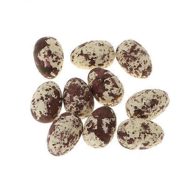 10x Artificial Fake Simulation Speckled Hatching Bird Eggs DIY Craft for Garden