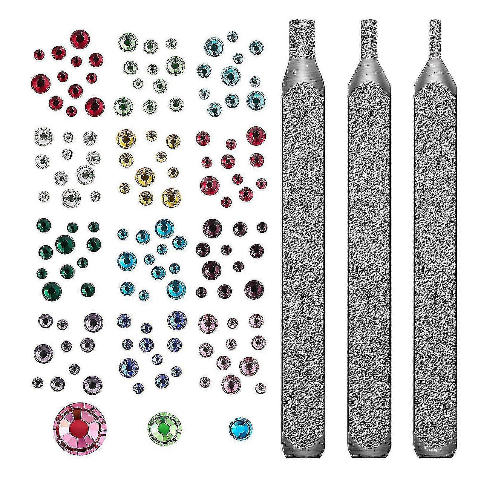Εργαλείο σφράγισης μετάλλων για Diy 1,8 mm / 2,5 mm / 4 mm 1500x χρωματιστά στρας-1