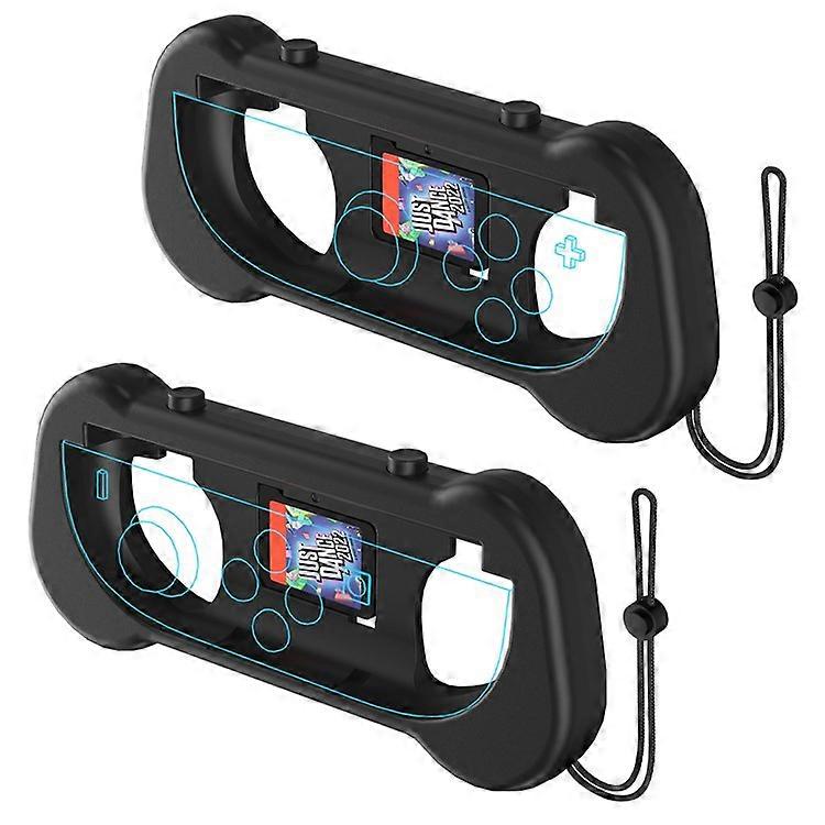 JYS-NS2263 2Pcs Compatible For Nintendo Switch 2 Joy-Con Grip Handle Ergonomic Controller Attachment with Wrist Strap
