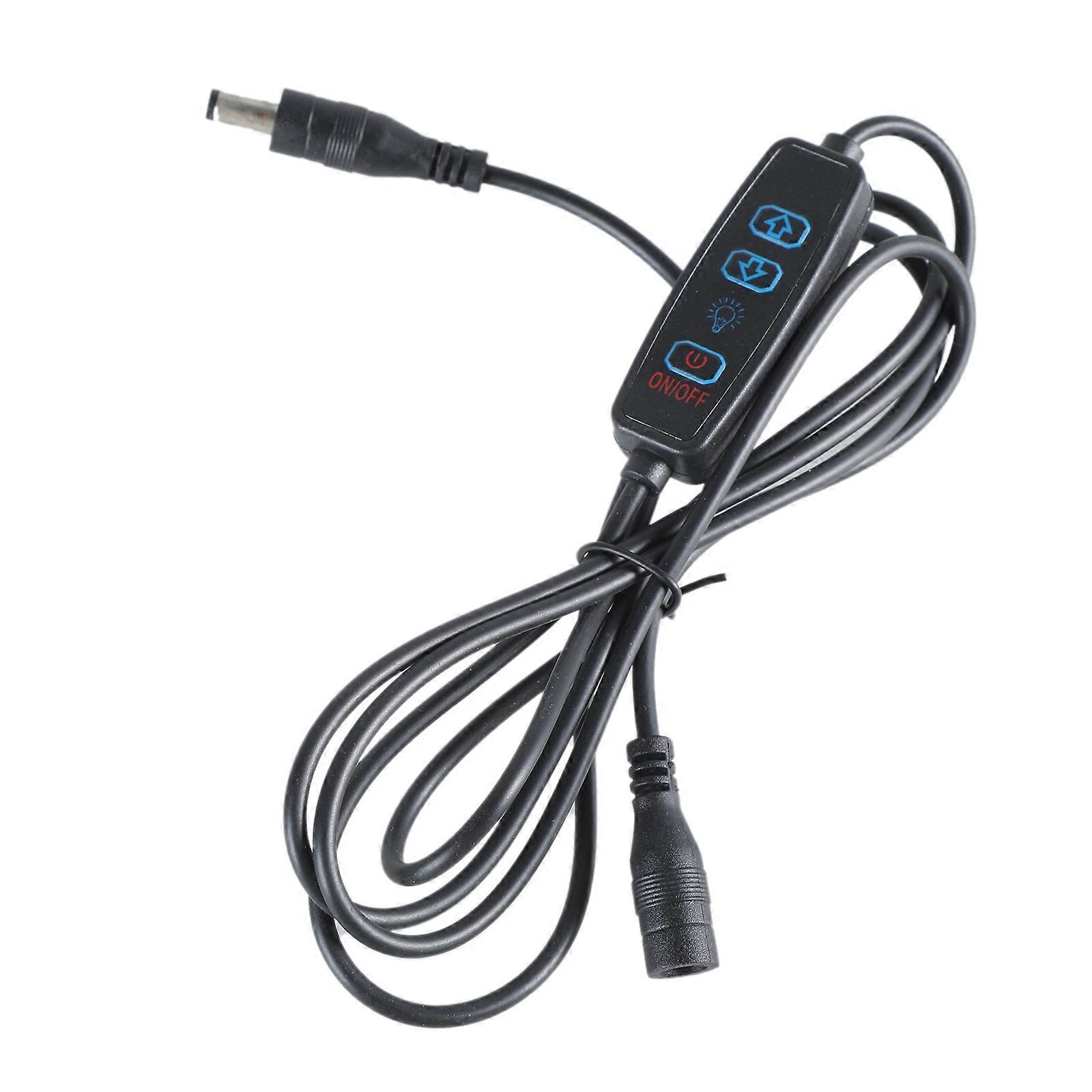 1.5m Length Universal DC5521 to DC5521 Connectors Power Cord Speed Control Cable Wire with Switching Button