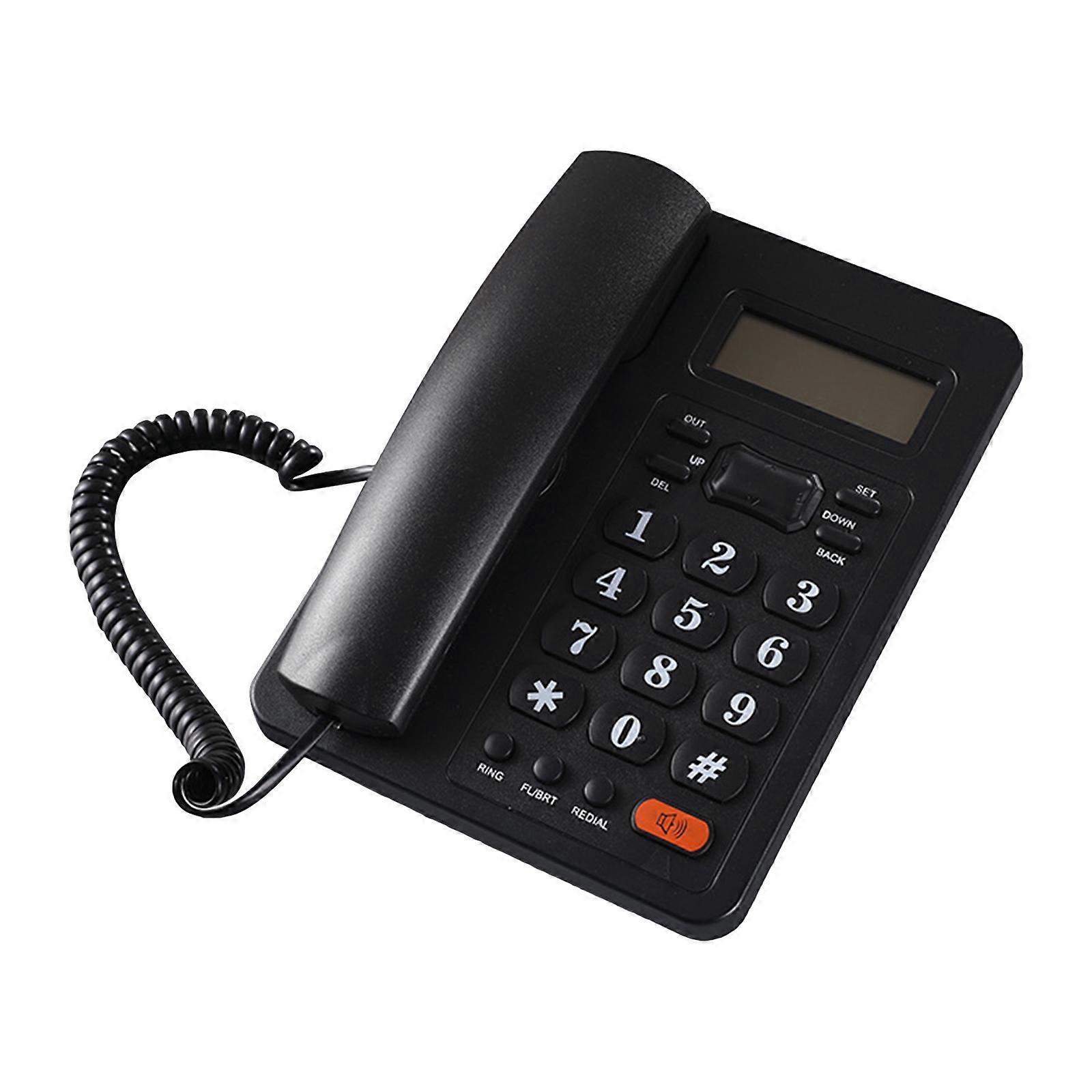 Corded Landline Phones Desk Corded Telephone Display Adjustable Volume Support Music on Hold for Home/Hotel/Office