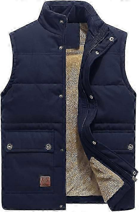 Men's Winter Fleece Sleeveless Jacket Windproof Body Warmer Warm Gilet Fishing Photography Vest With Multi Pockets