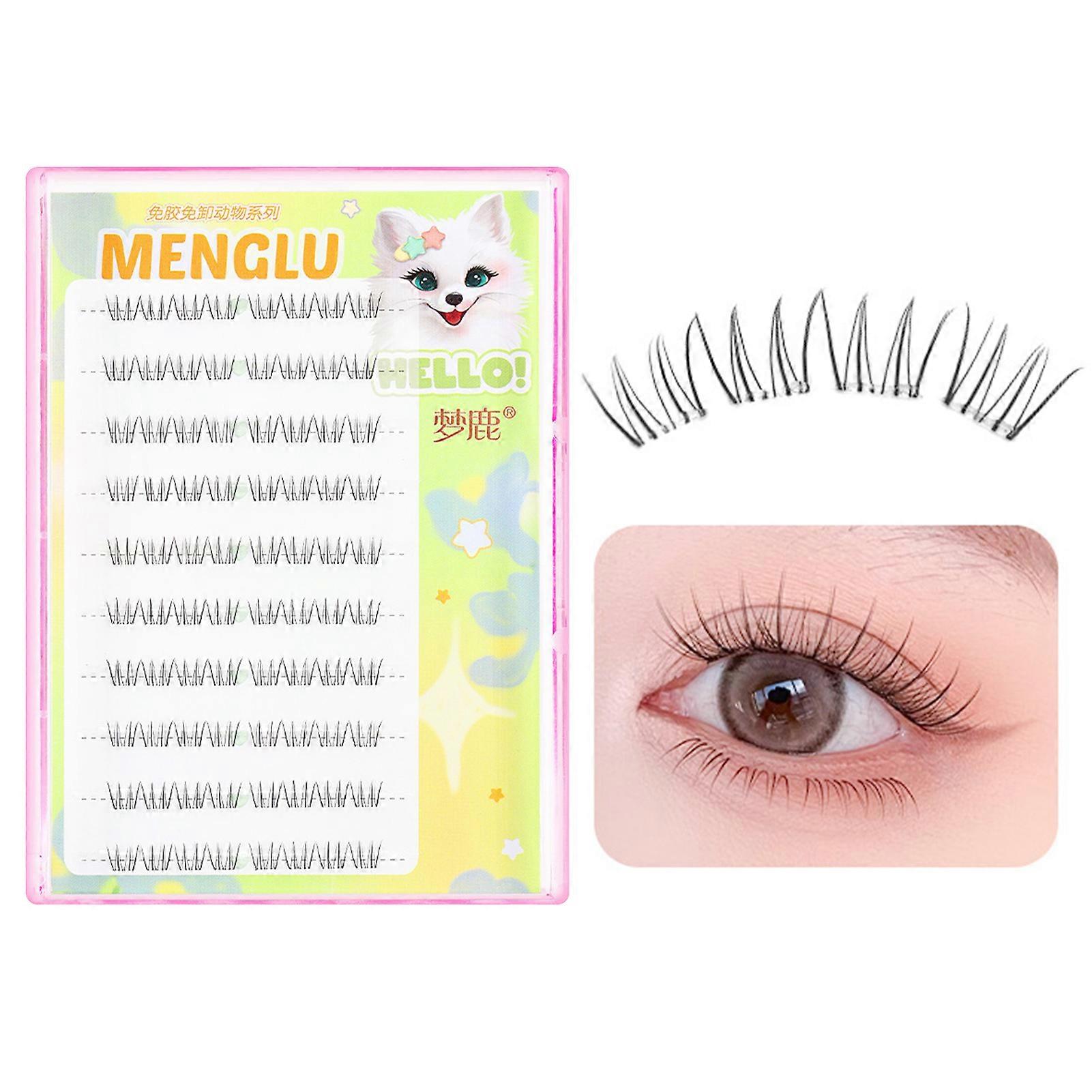 6mm No Glue Need Eyelash Clusters Wispy Cluster Eyelash Extensions