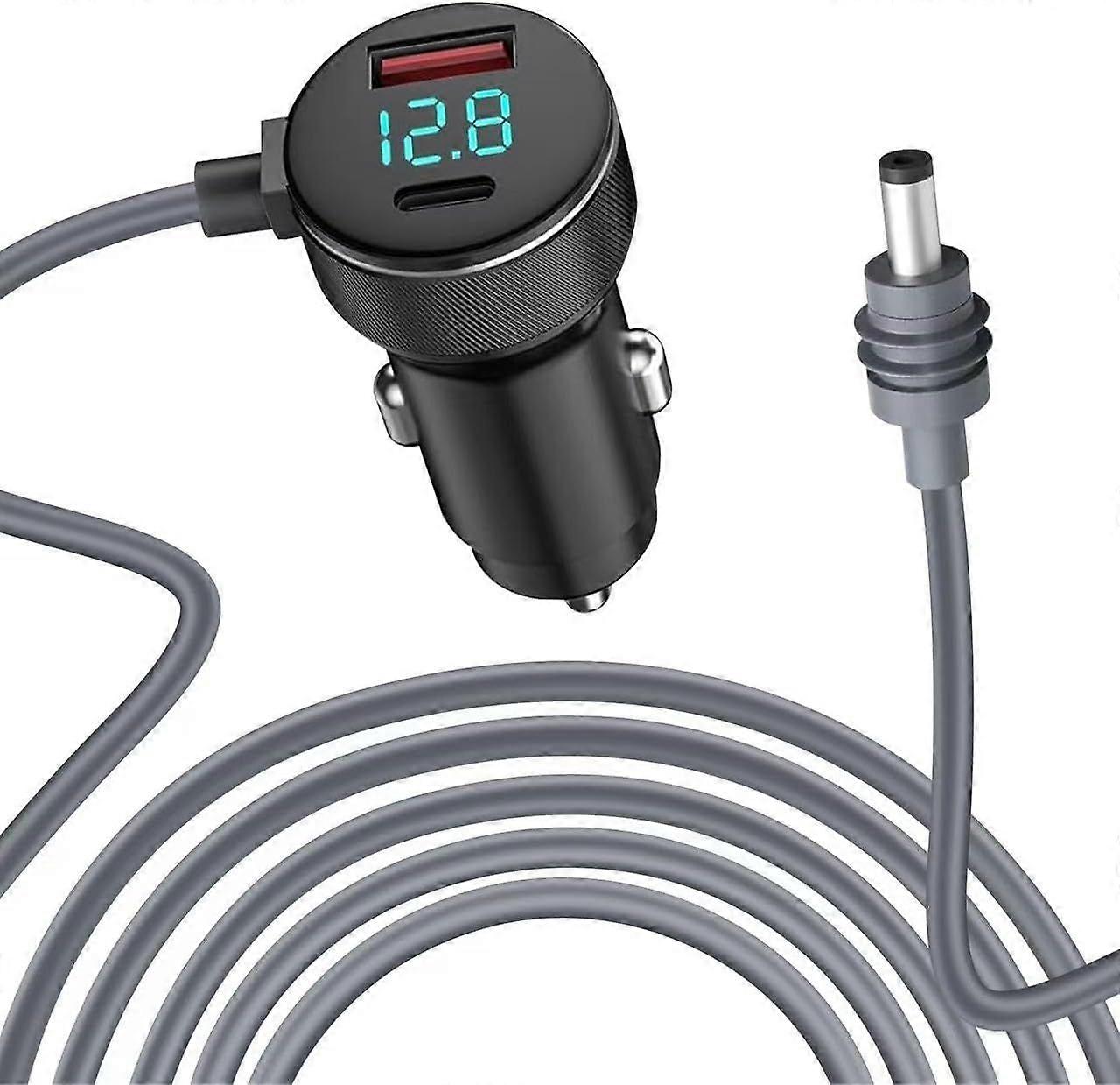 Starlink Mini DC Power Cable: Wasserdichtes Autoladegerät mit Zigarettenanzünderadapter, USB- und Typ-C-Anschlüssen, LED-Voltmeter (5M / 16FT)
