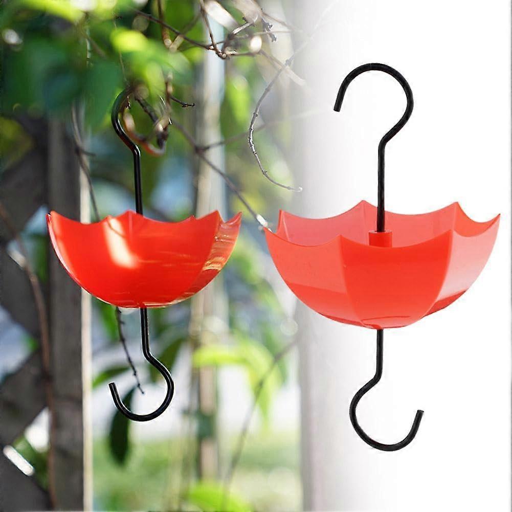 Ant moat for hummingbird feeder, flower shape, red 4 pieces