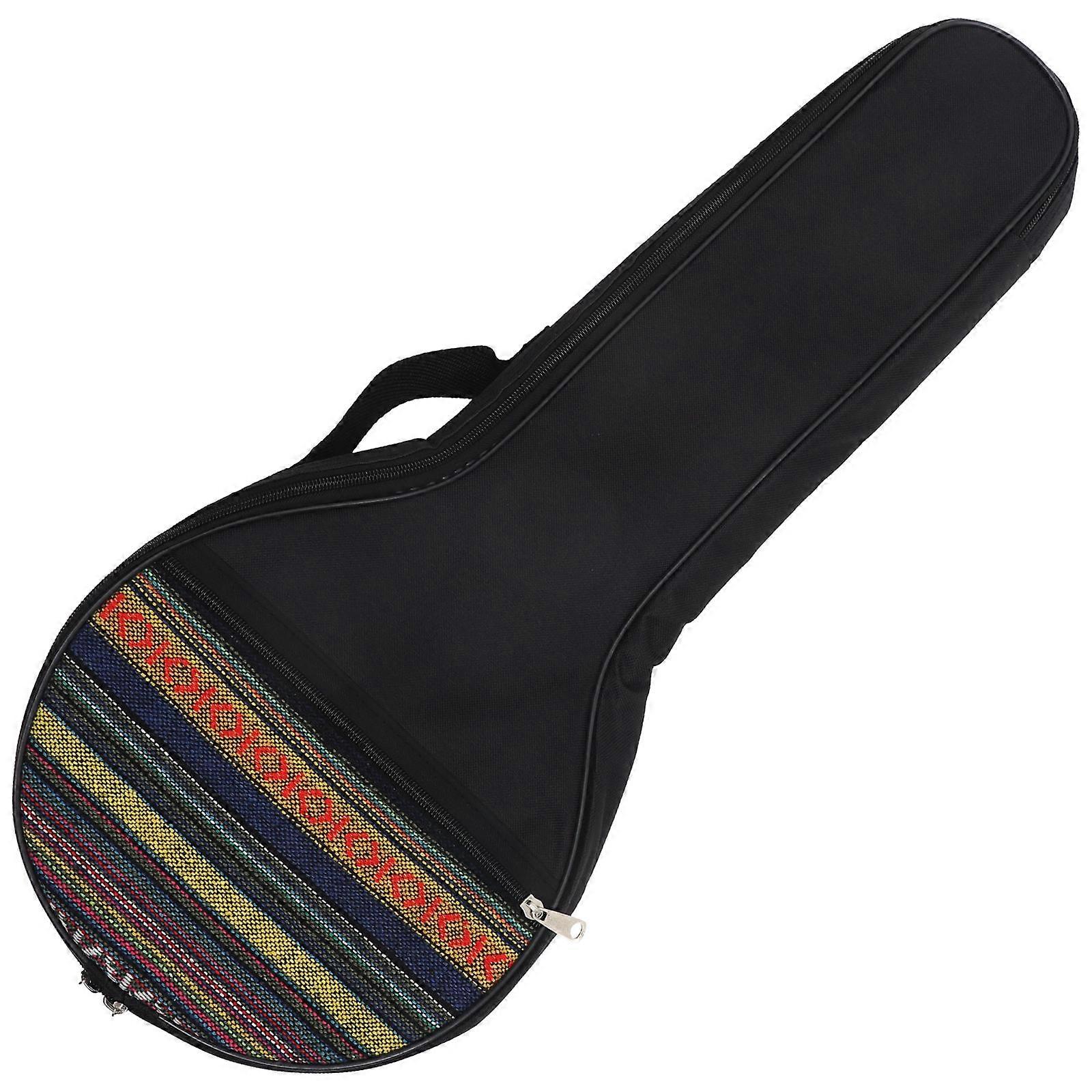 4 String Musical Instrument Storage Bag Banjo Case with Comfortable Shoulder Strap Random Style
