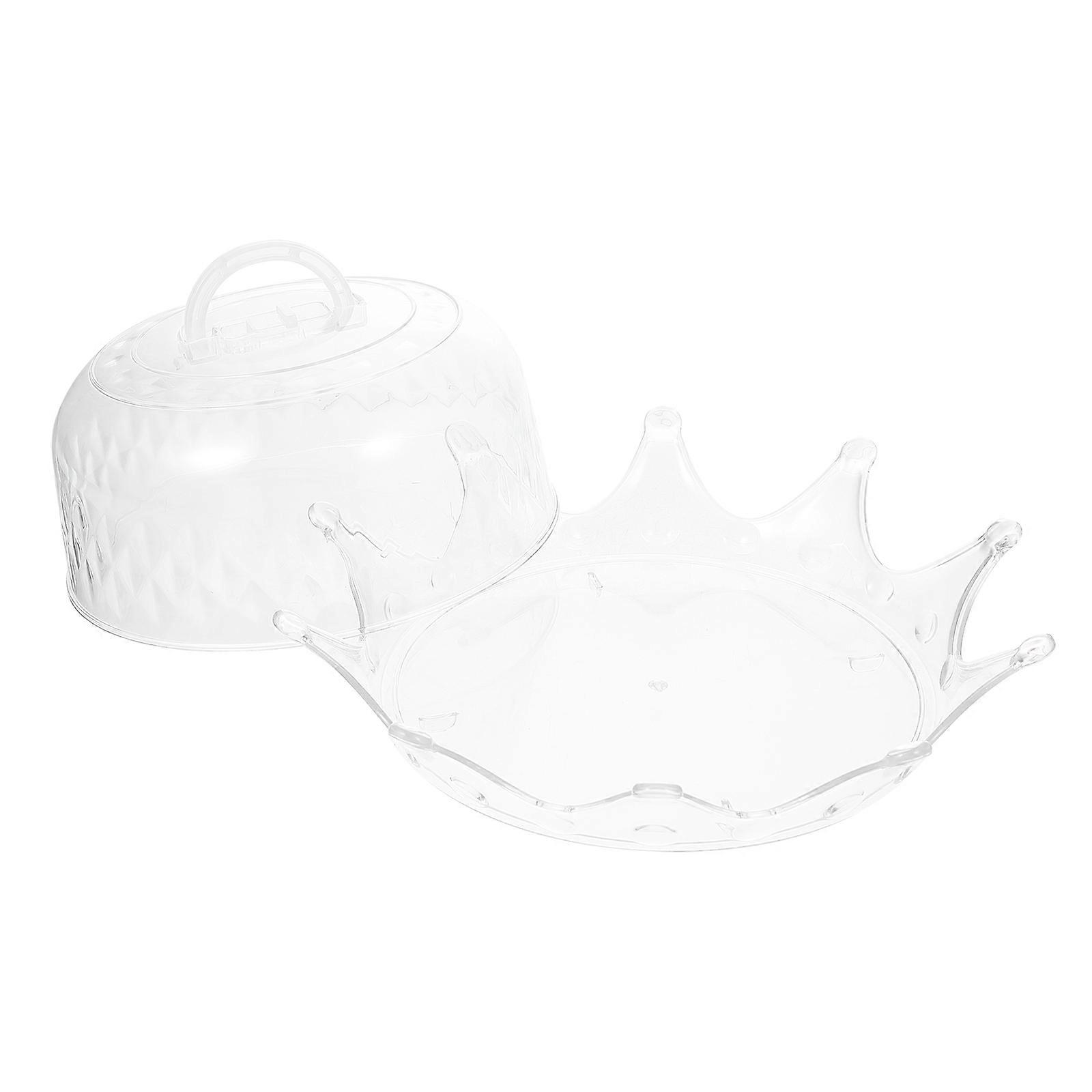 Transparent Resealable Cake Holder Dome Tray for Weddings, Parties, Events   1 Set Design Covered Dessert Storage Container for Fresh Keeping, Break