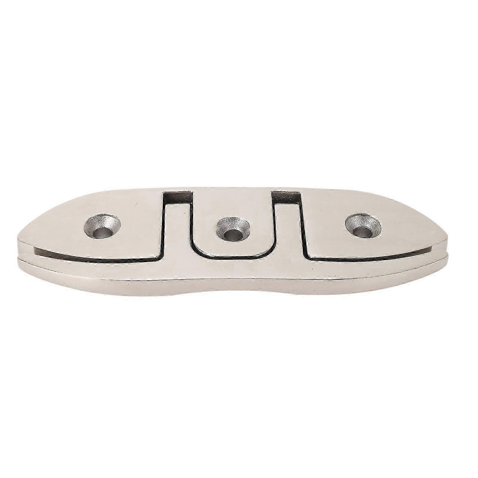 6 Inch Foldable Marine Deck Rope Accessories - Stainless Steel Flip Up Dock Cleat Suitable for Various Boat Applications