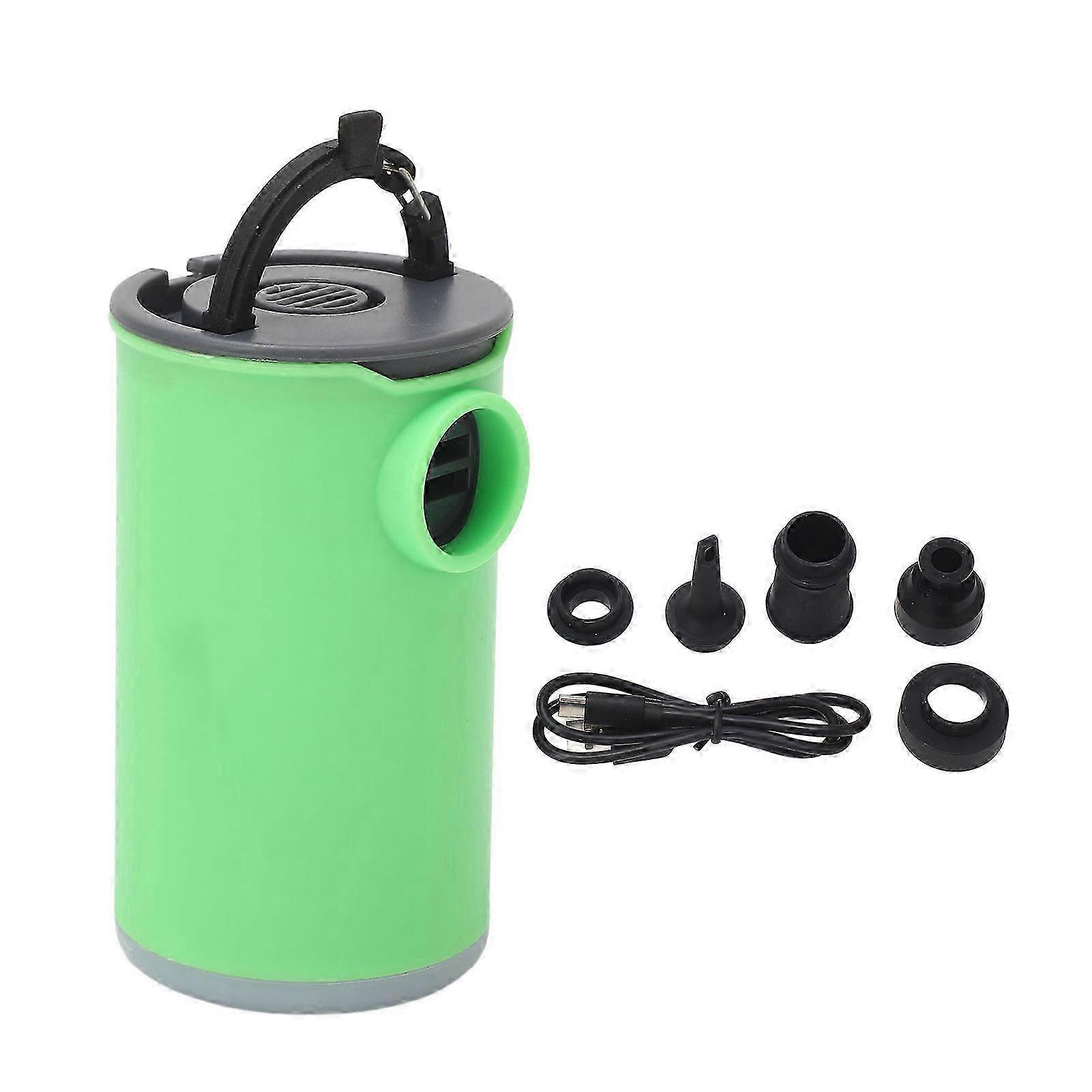 2025 Illuminated USB Rechargeable Portable with 5 Air Nozzles Inflate Deflate Mini Pump for Inflatable Bed Sofa
